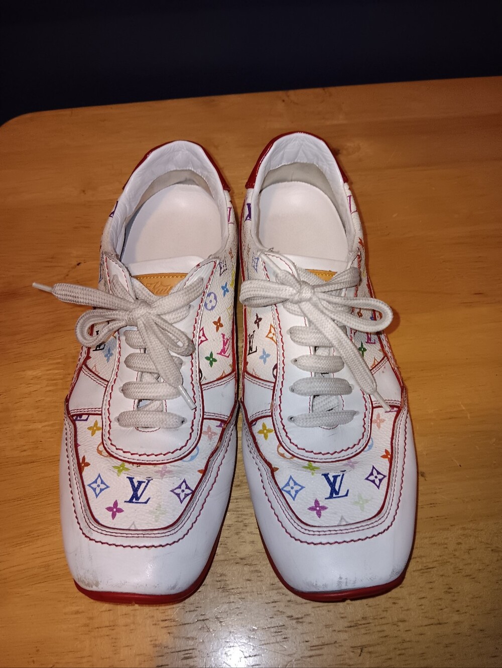 Louis Vuitton Murakami Multicolor Monogram Sneakers Size 38 1/2
